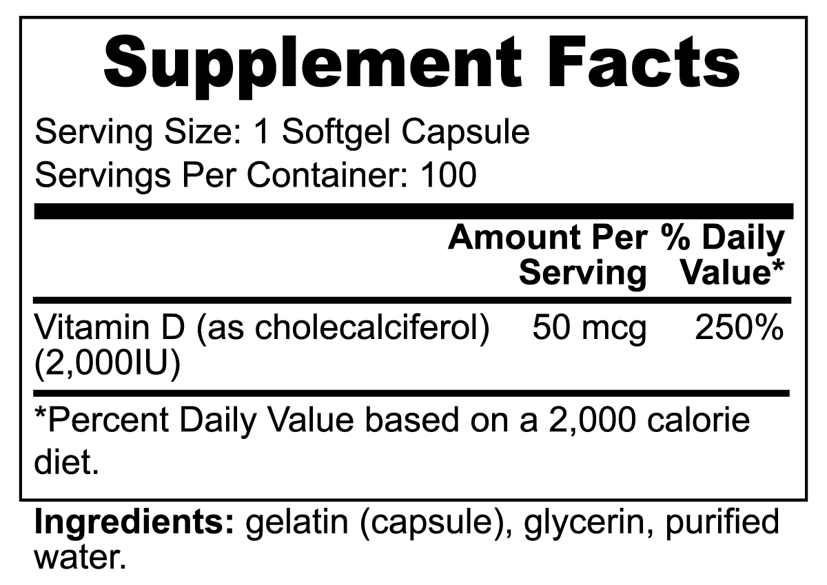 Vitamin D3 2,000